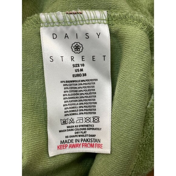 Daisy Street Women's Green Towel Button Down Short Sleeve Shirt Sz M - NWT - Picture 6 of 7